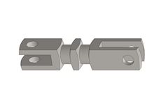 Double fork for brake distributor 